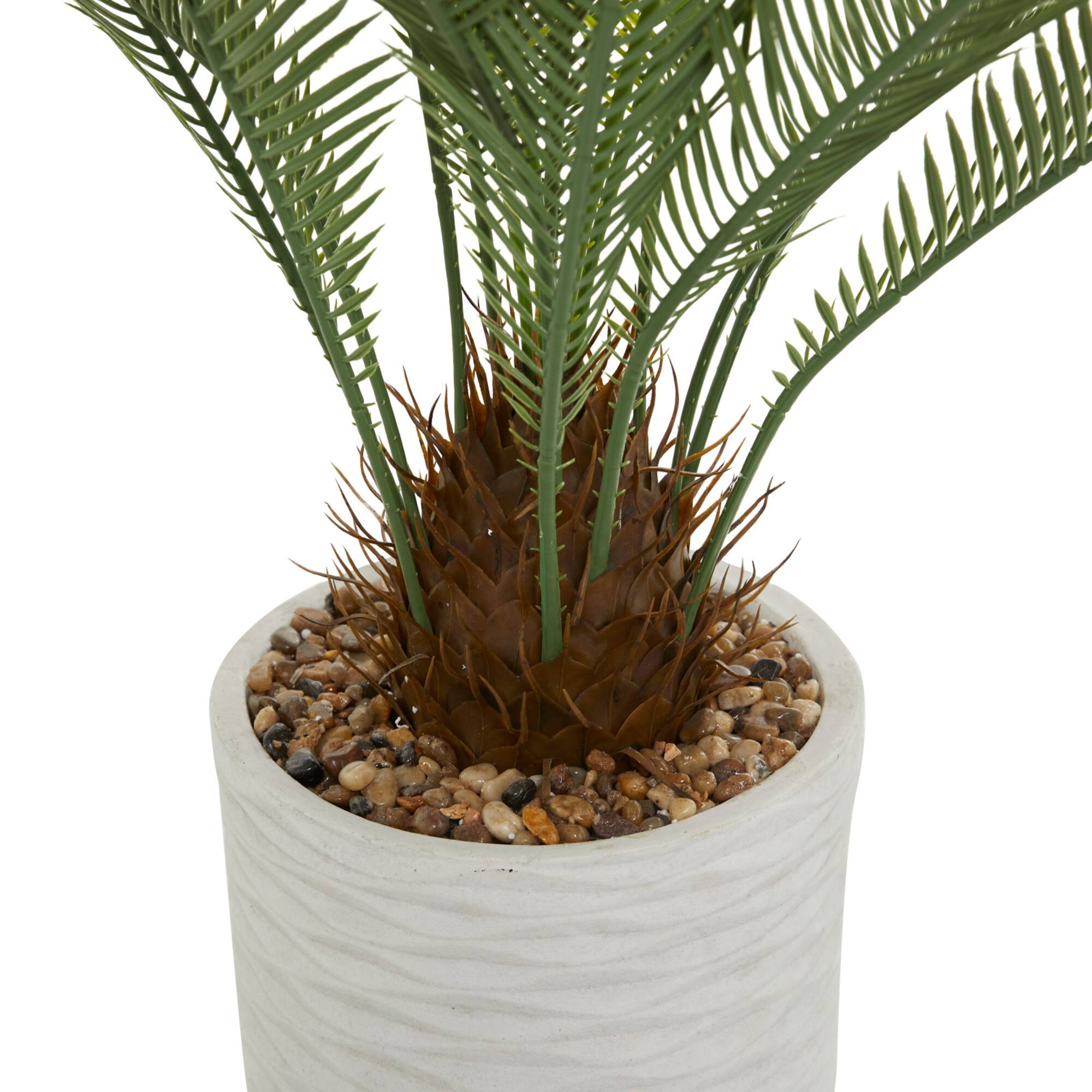 3.5ft. Potted Green Plastic Modern Artificial Foliage